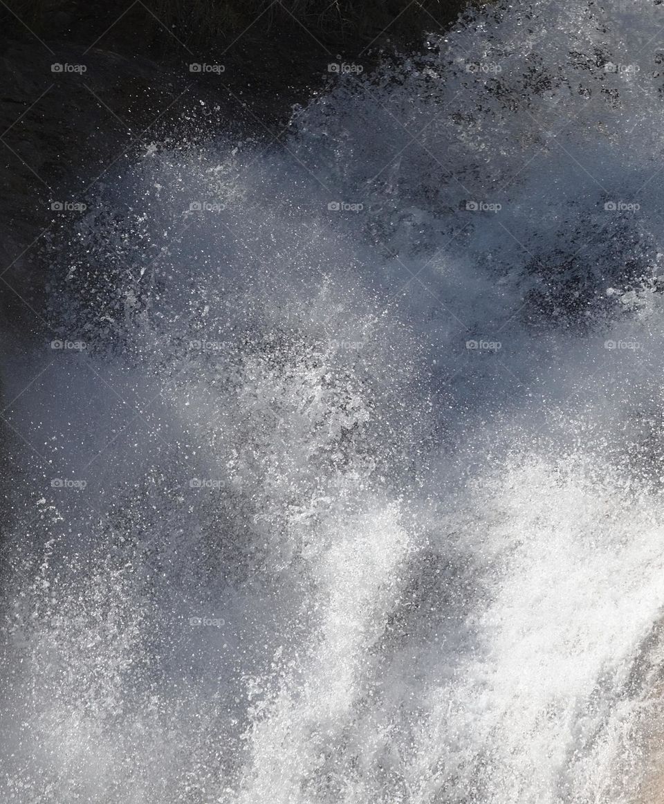 Water splashing through the air.