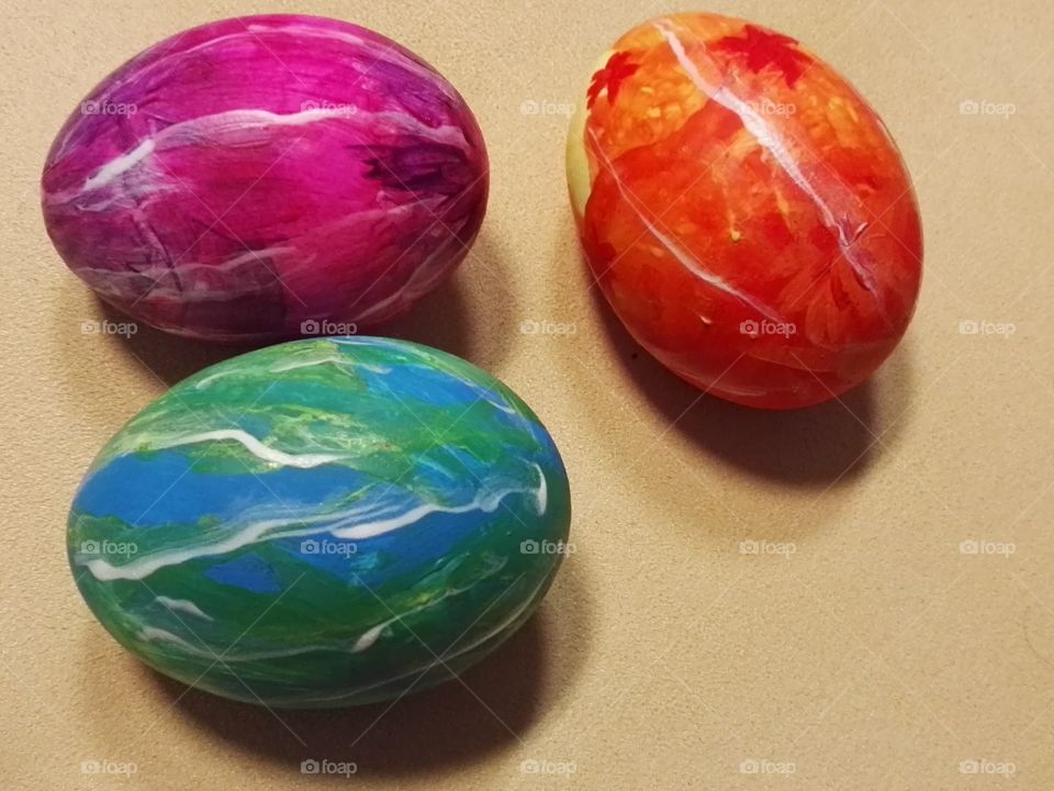 painting easter eggs