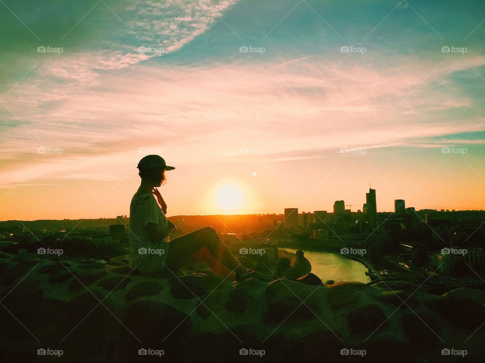 Sunset, Dawn, Sky, Silhouette, Landscape