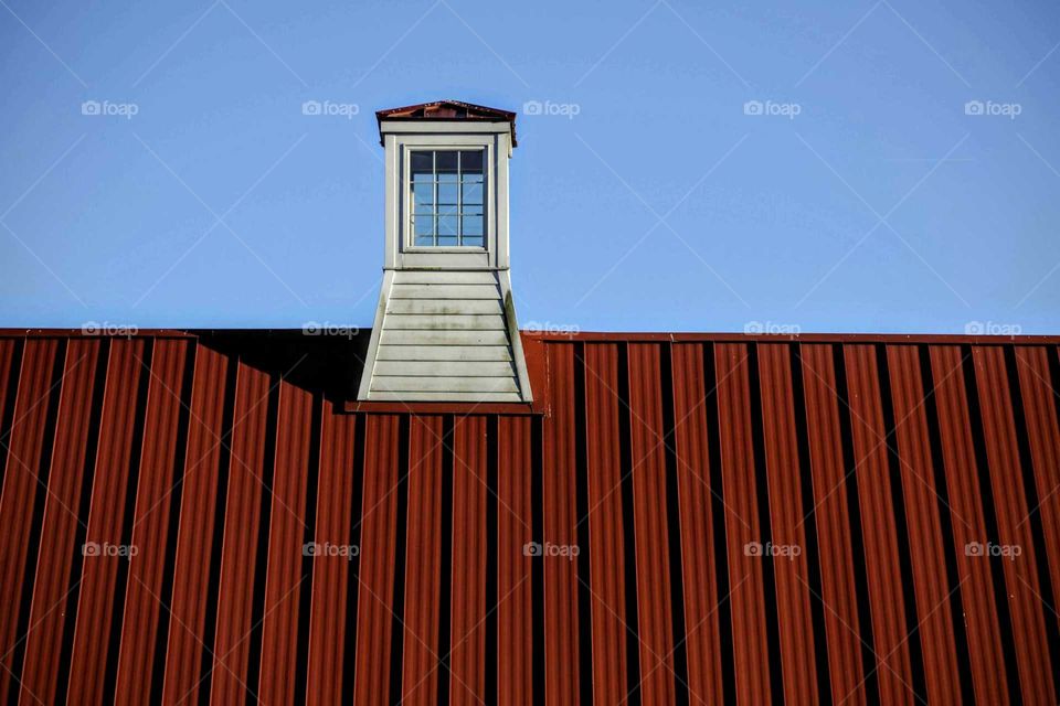 Dark red roof