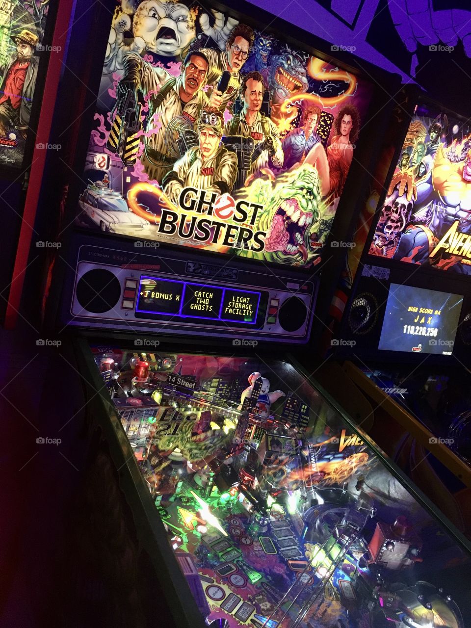 Ghostbusters pinball machine game 