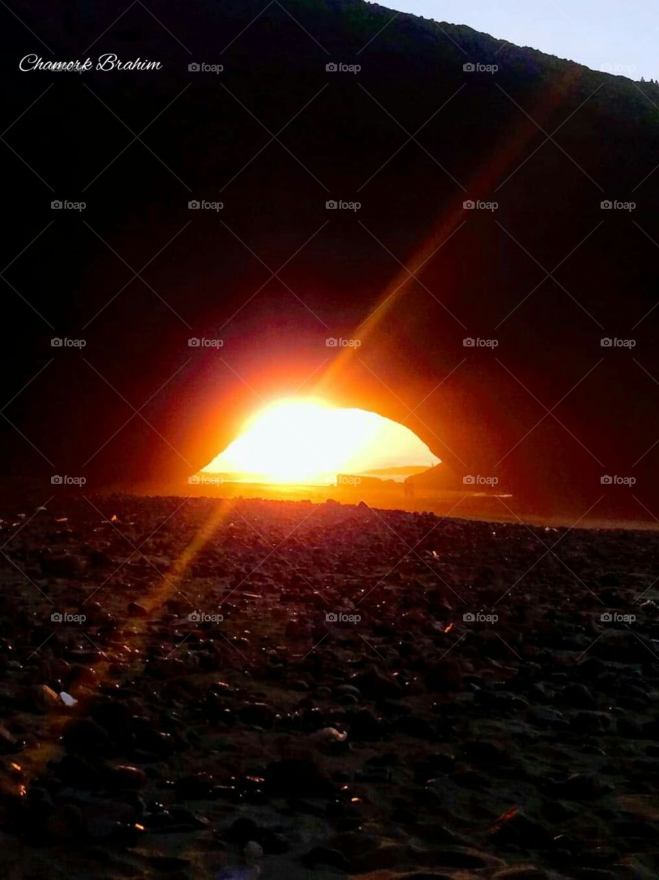 an arch in Elghzia beach in the region of Ifni,Morocco