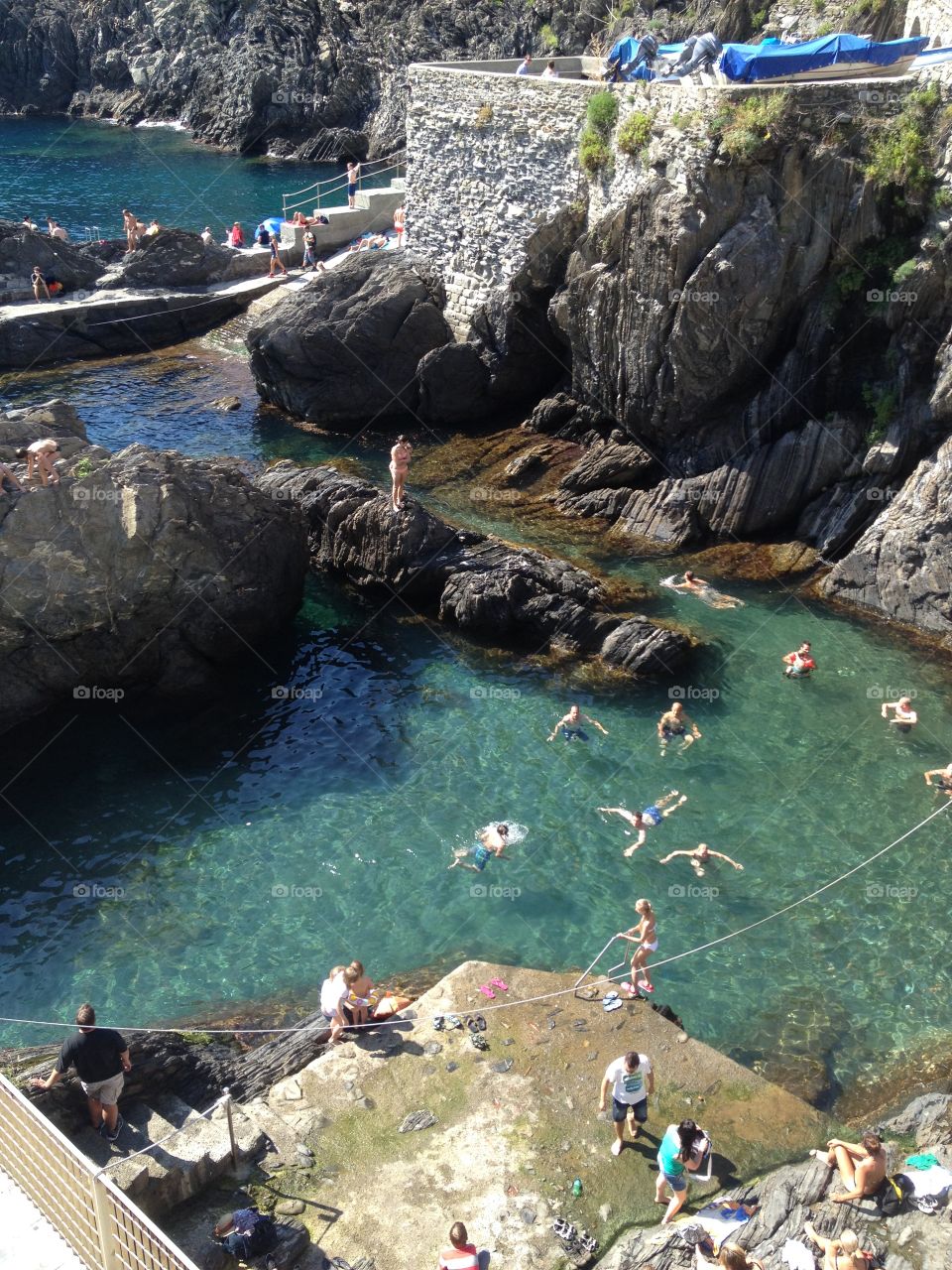 People swimming in the sea