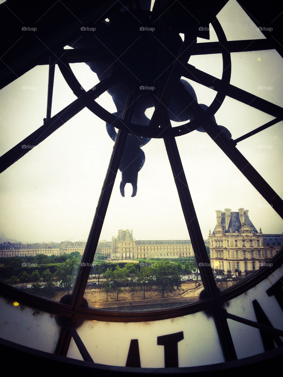 Time. View from Musee d' Orsay