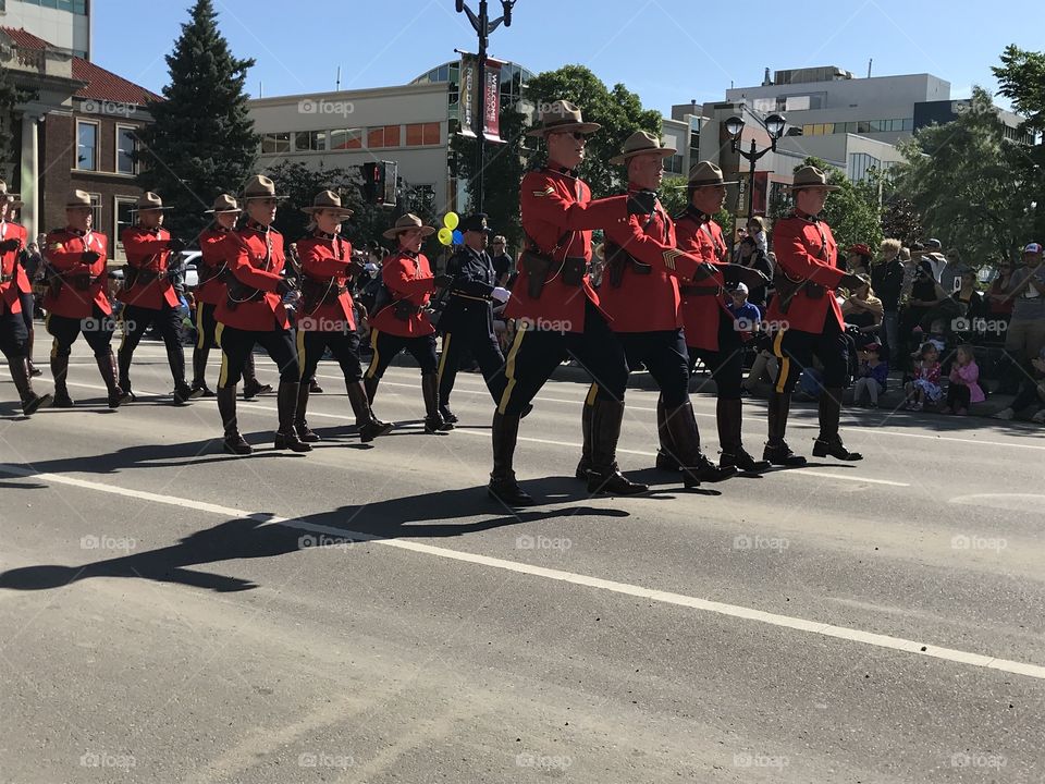 The RCMP in the parade.