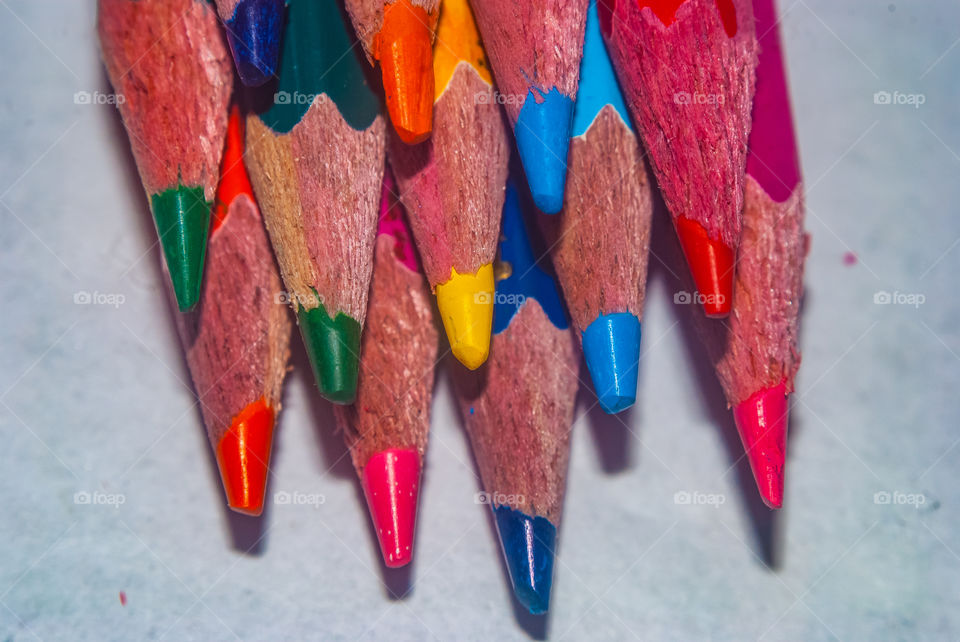 colourful pattern shaped pencils 