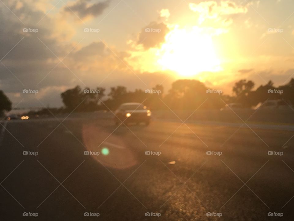 Beautiful evening sky in Florida 