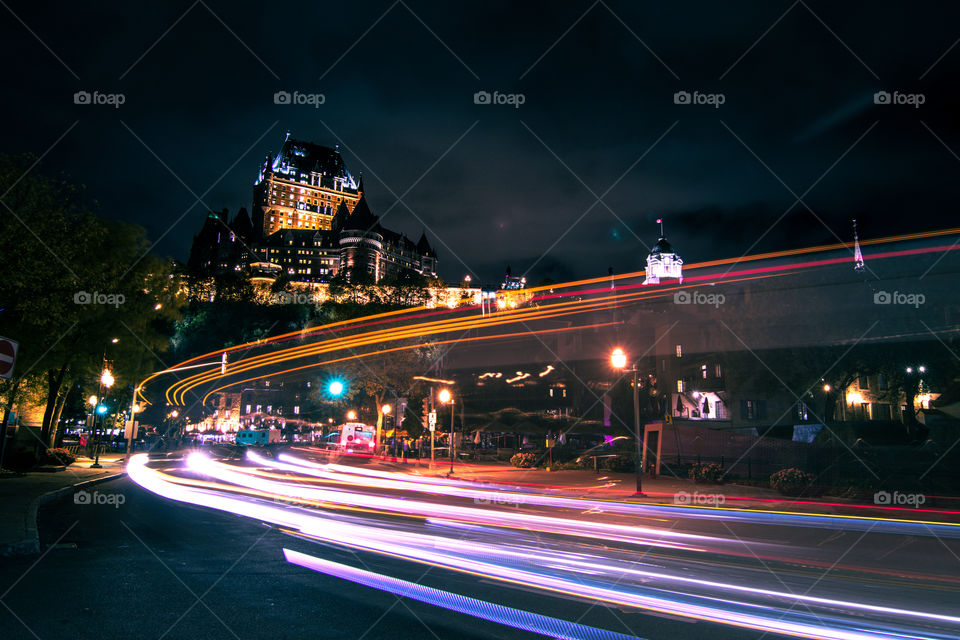 Light trails quebec City 