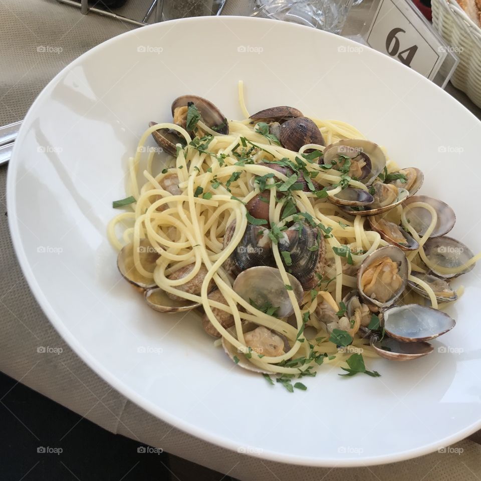Pasta and vongole