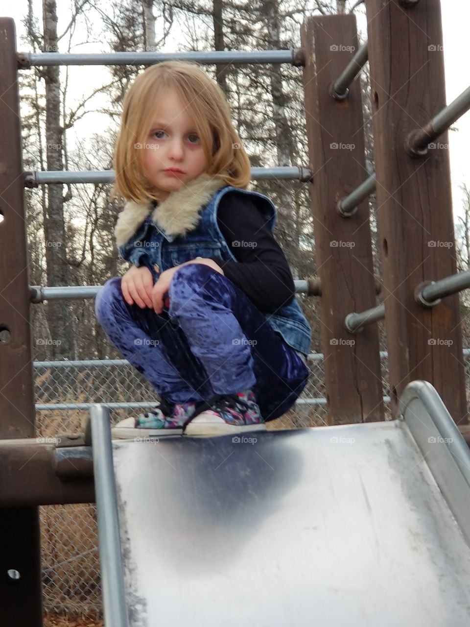 Granddaughter on slide