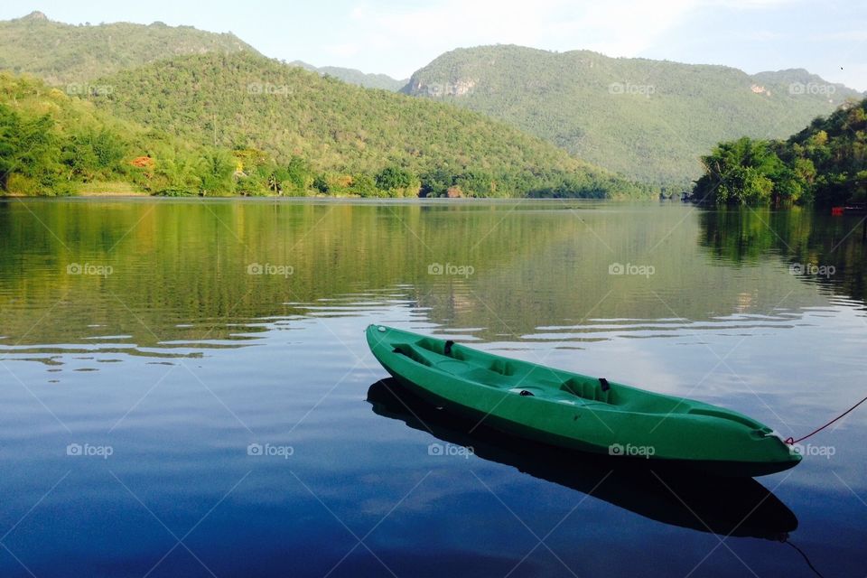 Kayak on the lake . Kayak on the lake wait for someone 