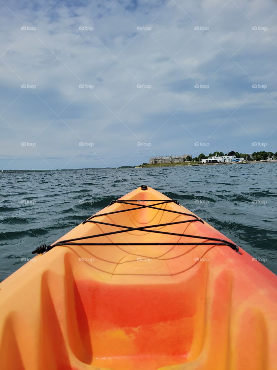 Kayaking on the seas in Rhode Island