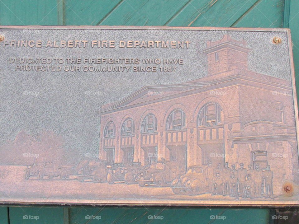 fire department plaque