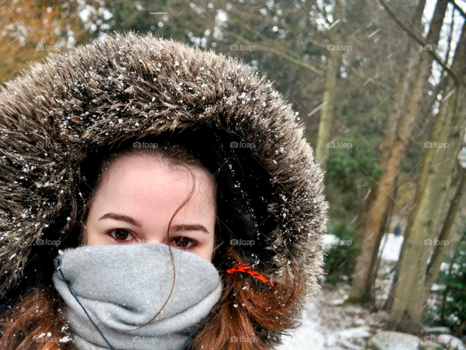 Snow day - girl’s face