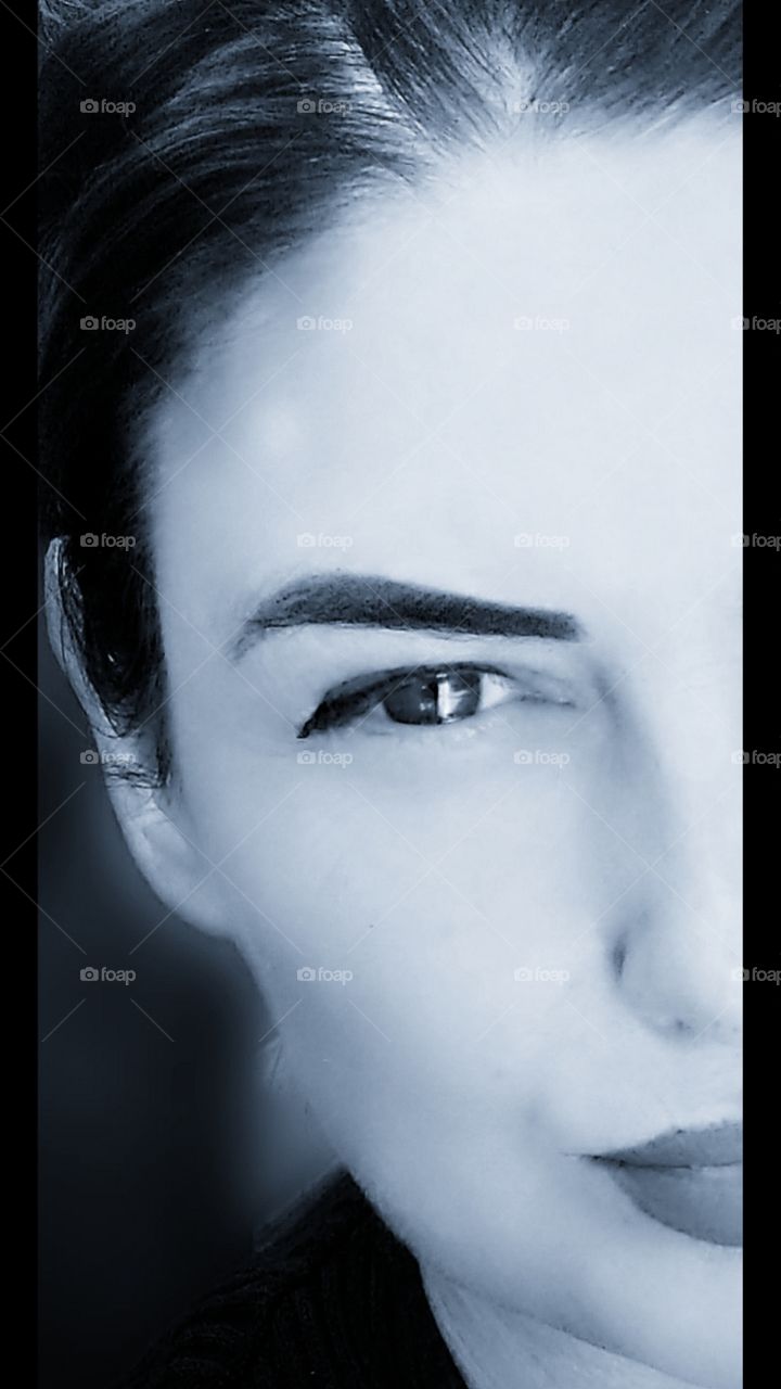 Selfie.  My black half