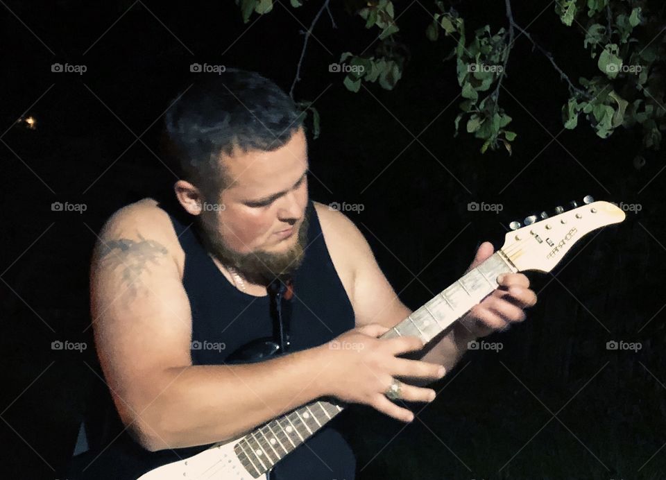 Beard man rock musician
