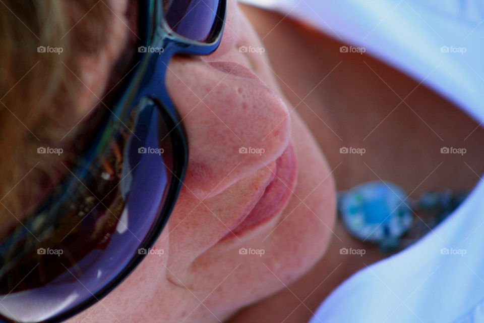 woman face summer sunglasses by dannytwotaps