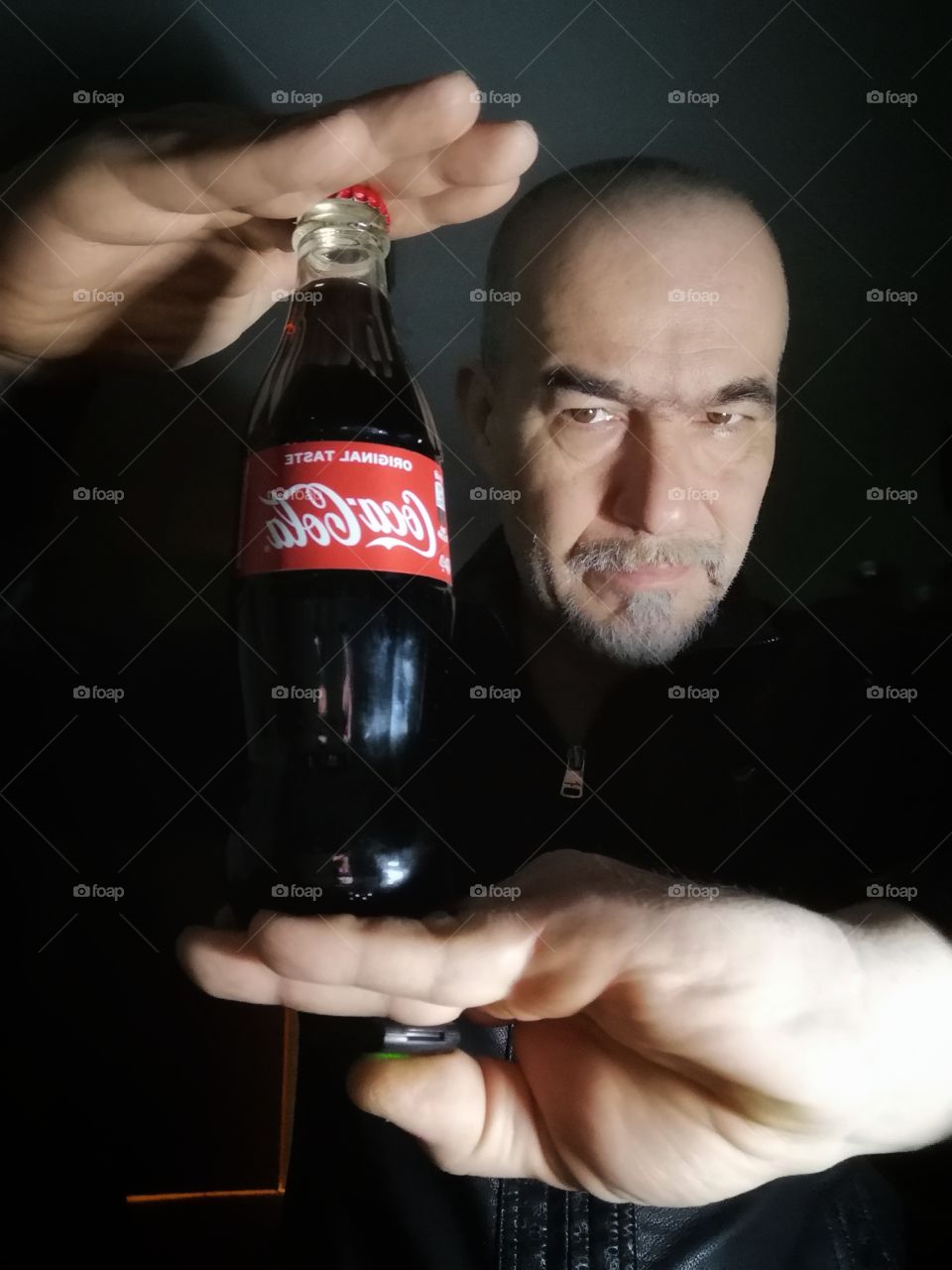 Coca - Cola forever. Portrait of the man