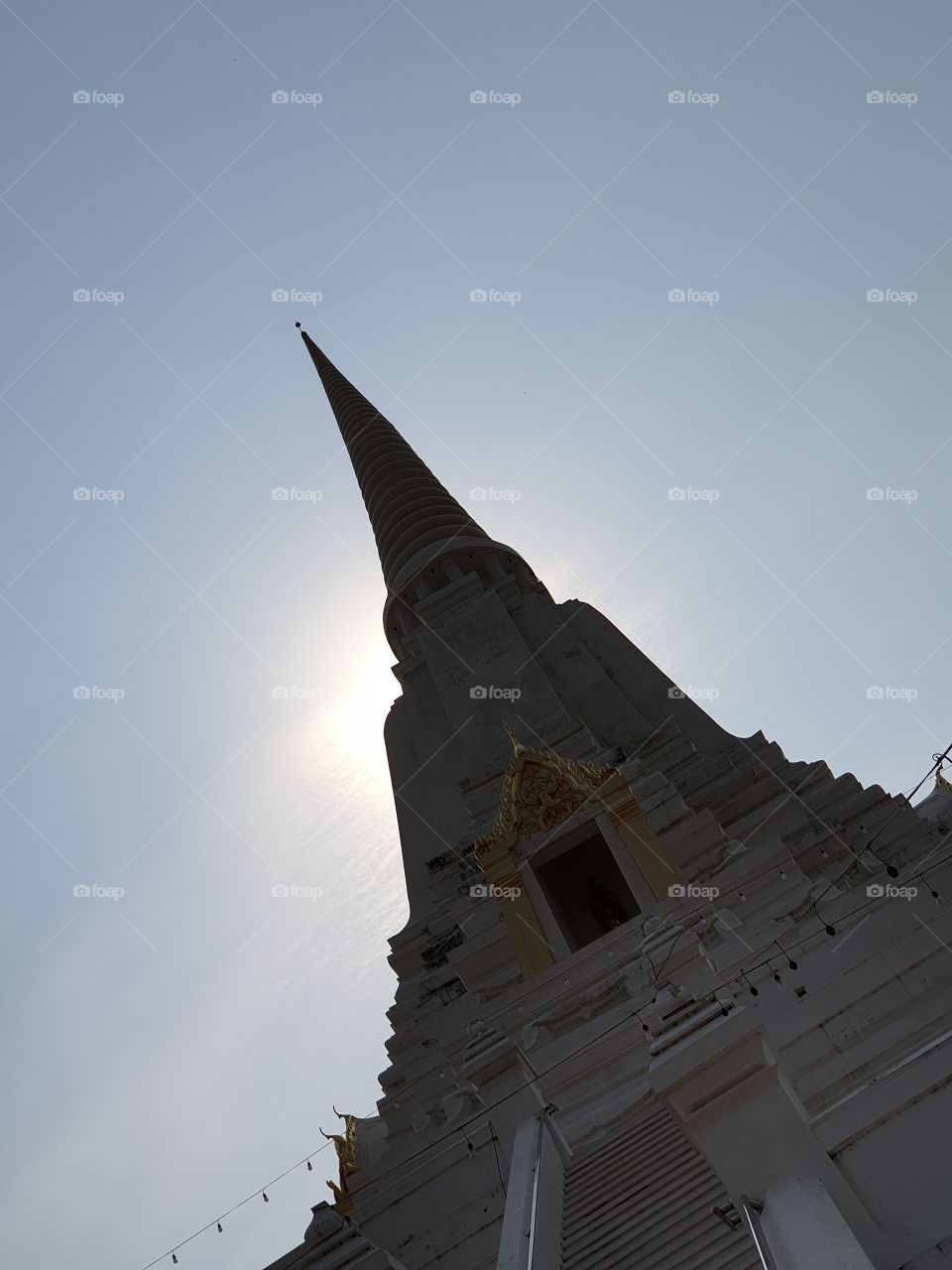 sky, sun, pagoda