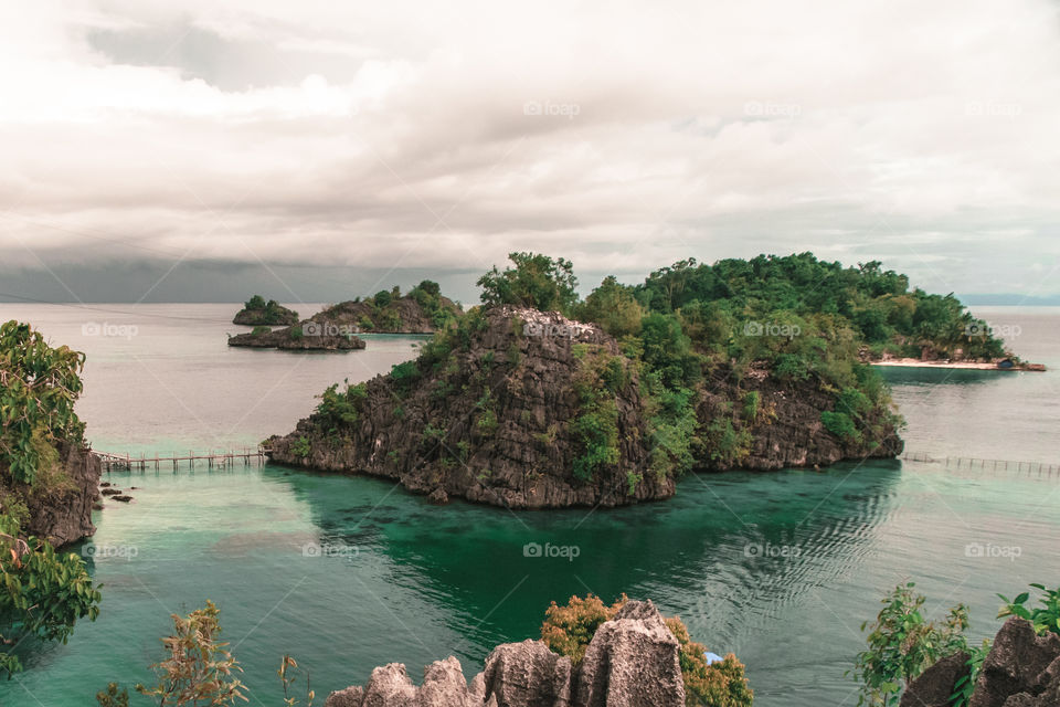 Southeast Sulawesi, Indonesia: the famous Kimaboe hills in Labengki, group of beautiful islands with clear sea water