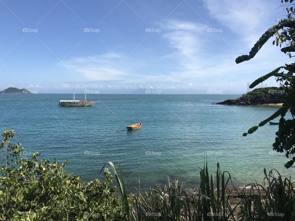 View of one of the beaches of Buzios, Rio de Janeiro