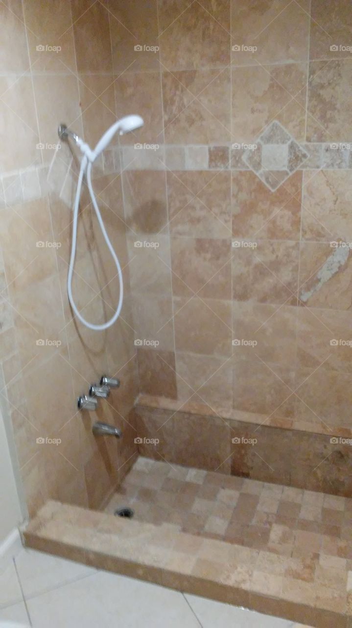 upscale house master bathroom walk in tile shower