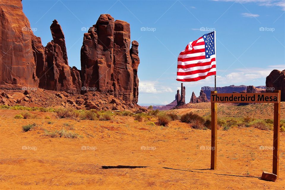 Monument Valley....USA Flag