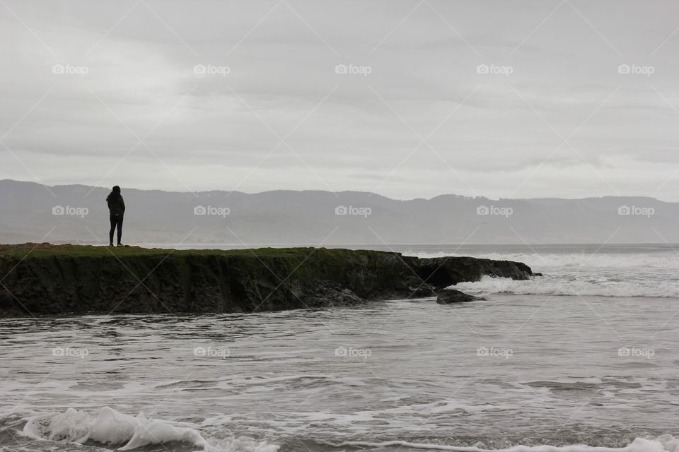 Standing on the coast of Northern California 