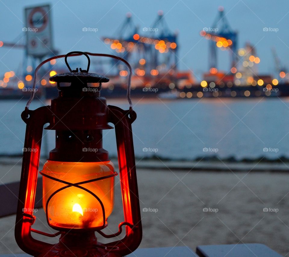 Cozy light at the riverside