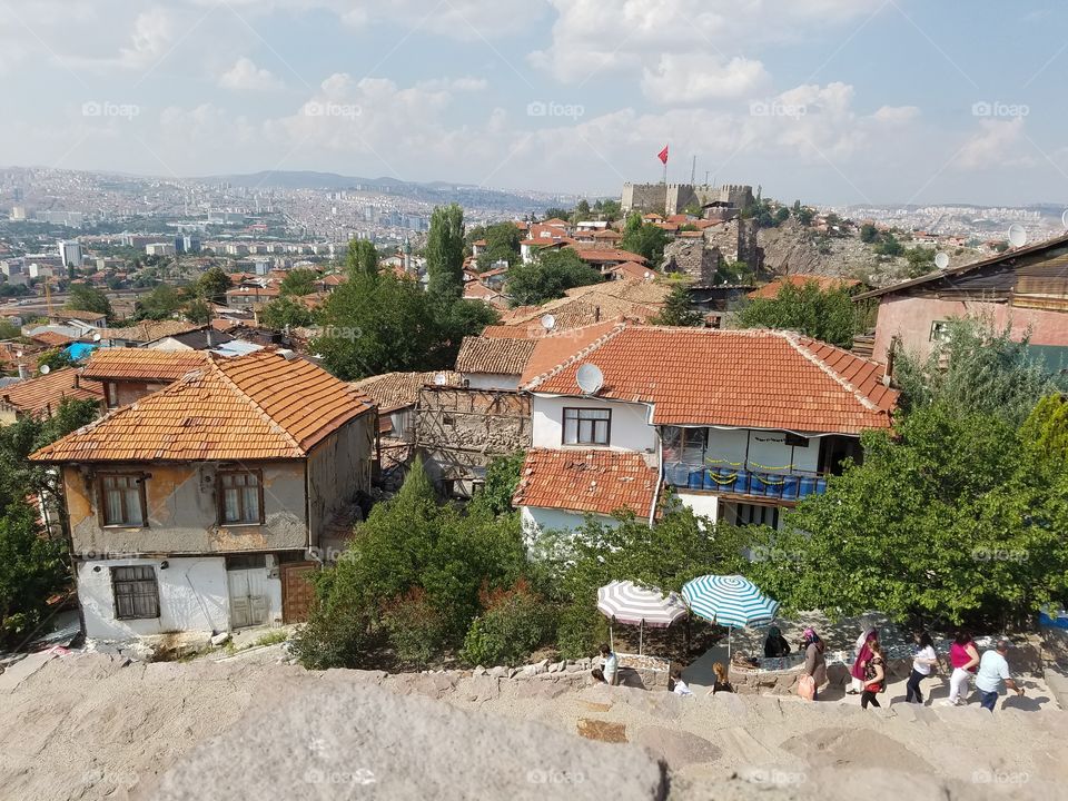 view of Ankara Turkey from the castle