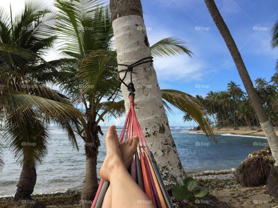 Relax in hammock vacation 