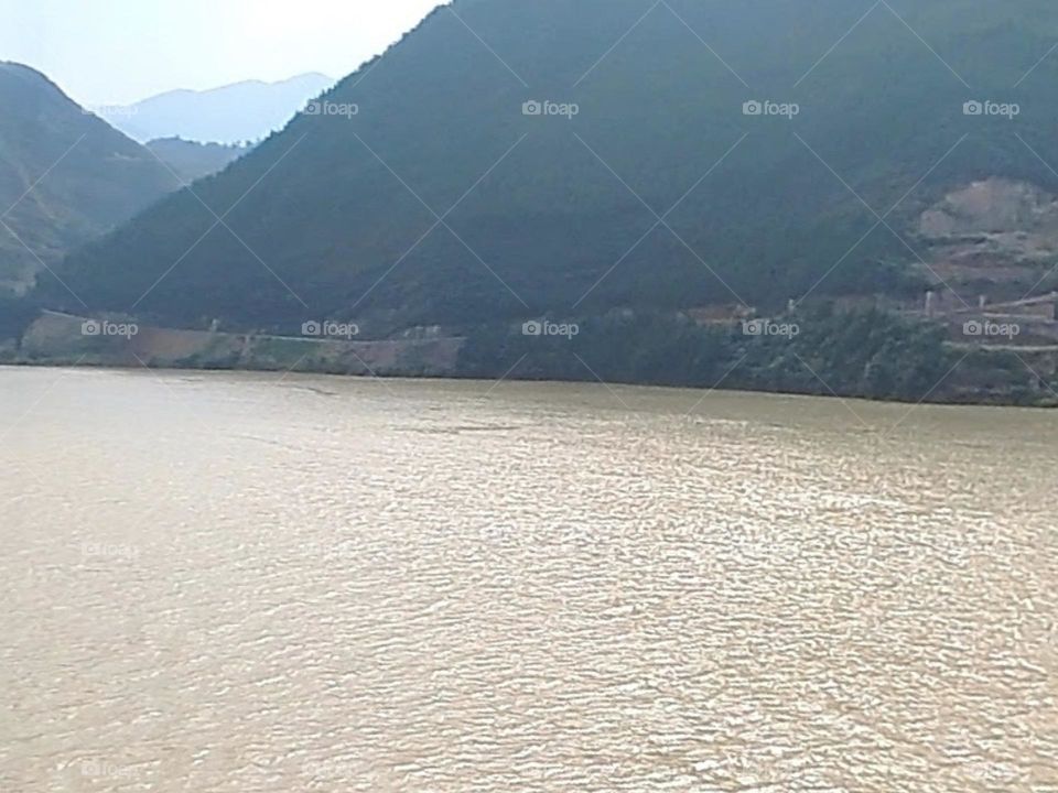 A very big river and a little bit dirty