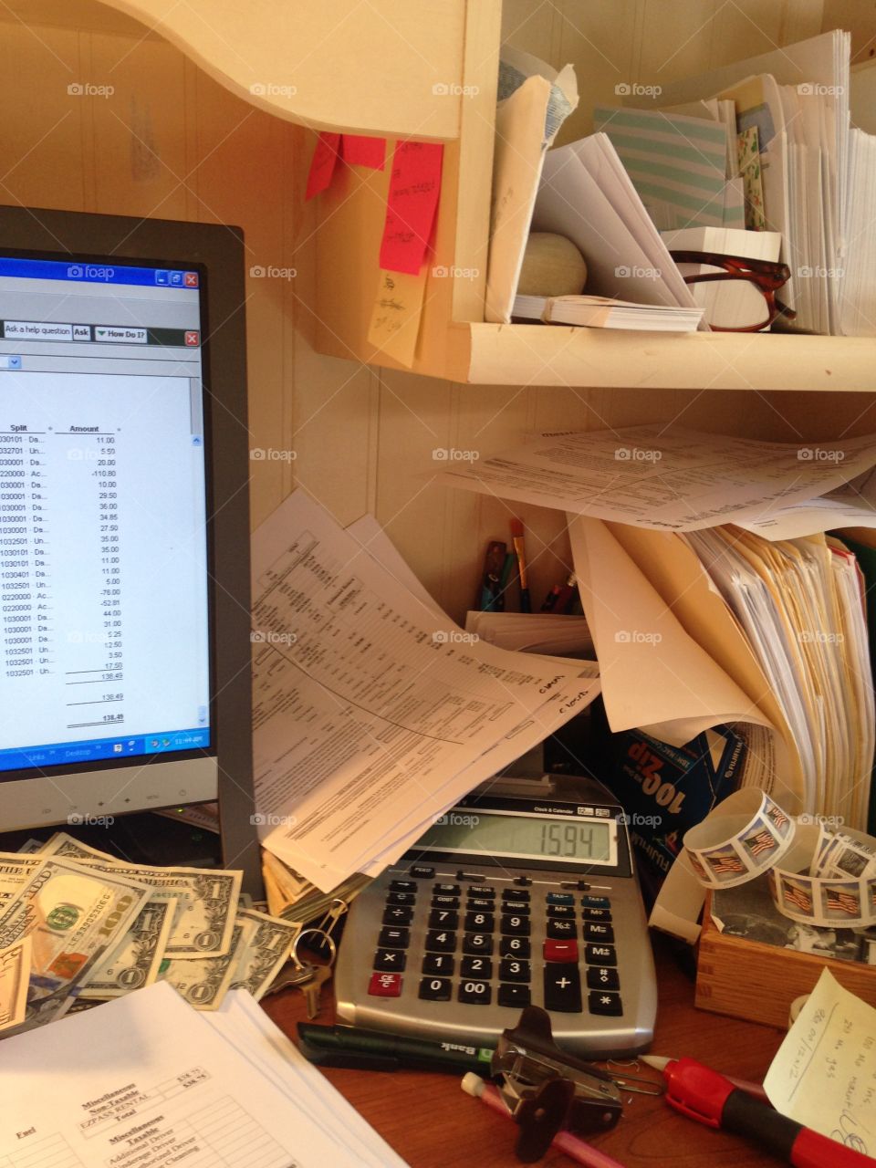 My messy work desk but it works for me