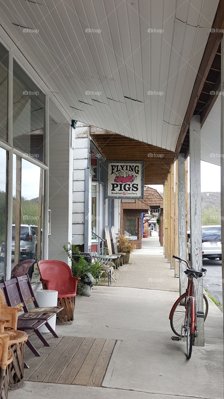 Flying Pigs Restaurant, in the mountains of WV