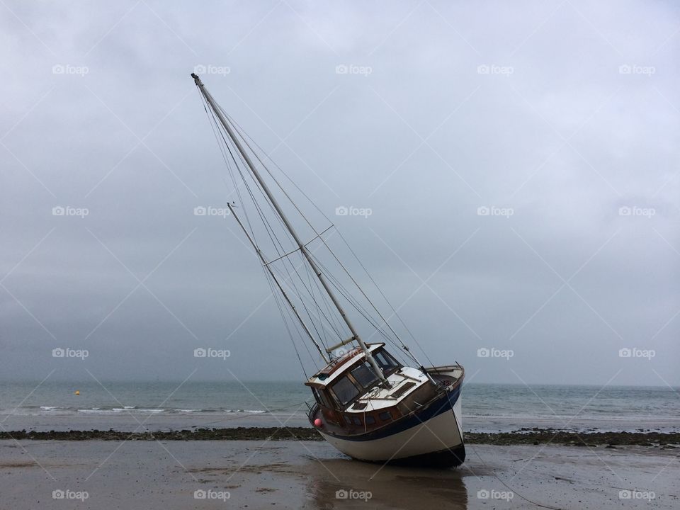 Marooned at low tide