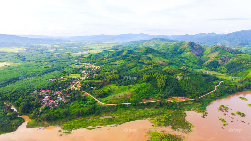 aerial view in thailand