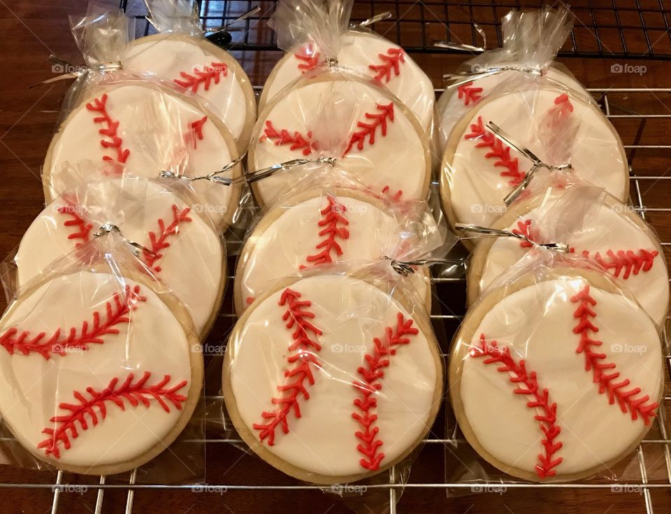 Baseball Sugar Cookies