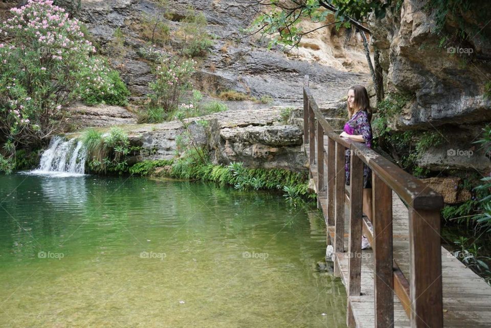 Nature#wood#bridge#lake#human