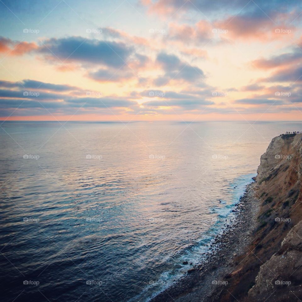 Rancho Palos Verde, CA at sunset.