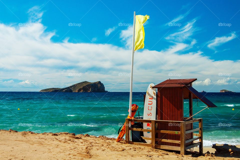 Cala Comte, most beautiful und famous beach of Ibiza