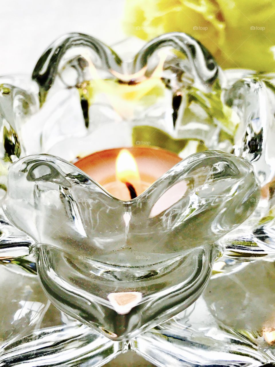 Glass tealight holder 