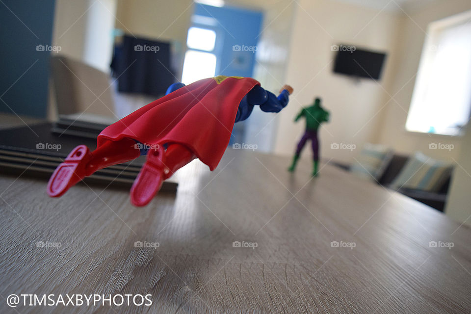 Superman Action Figure vs HULK