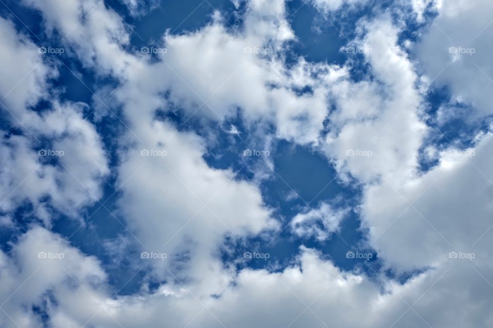 Texture of clouds and blue sky 