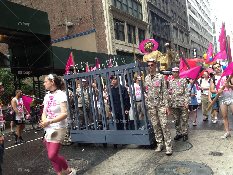 Protest for Chelsea manning in Nyc pride 