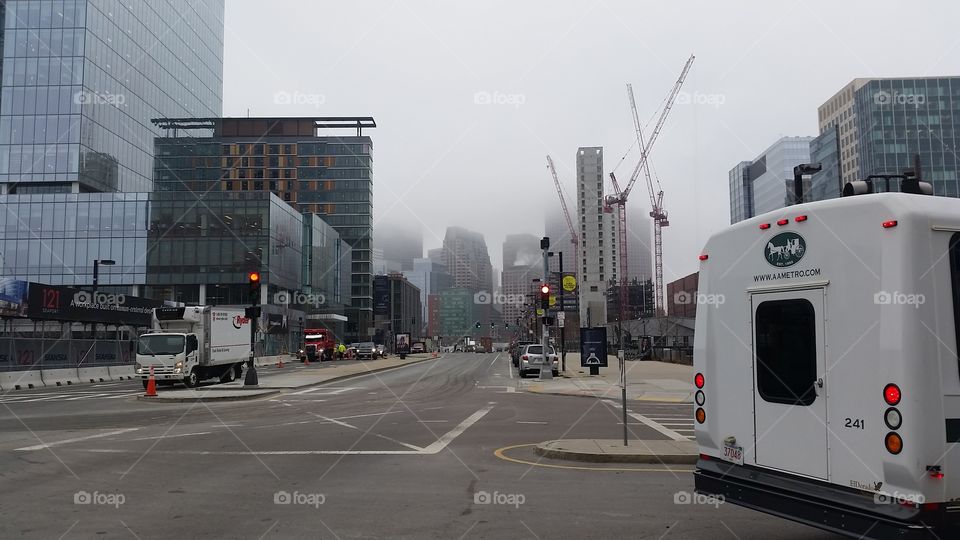 foggy city