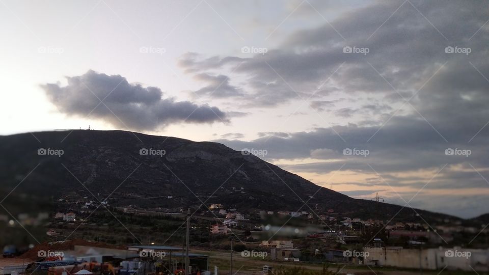 sunset🌅 with clouds☁️