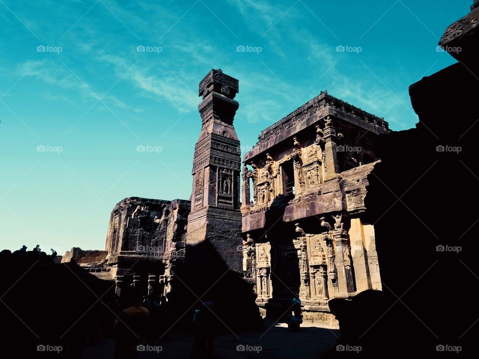 Ellora - Stambh tower view - Monument