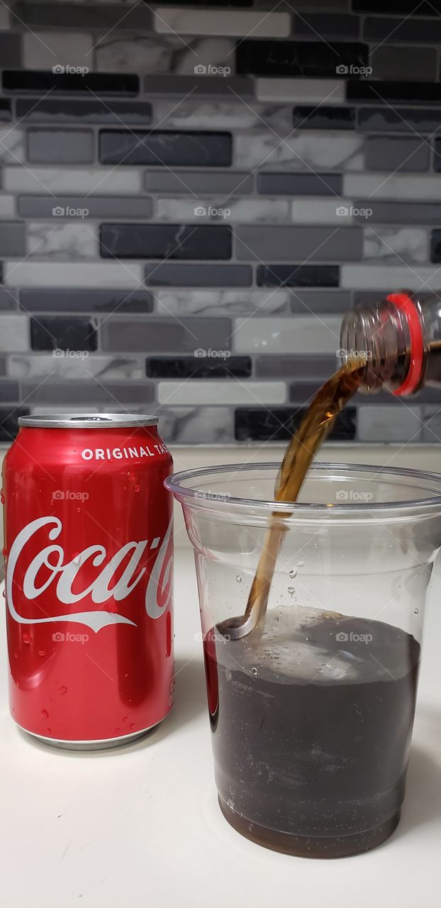 Pouring Coca Cola
