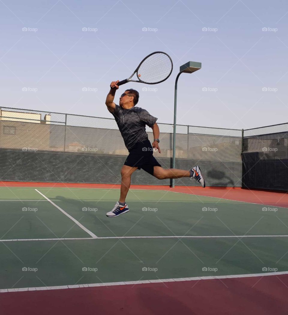 Forehand in the air!