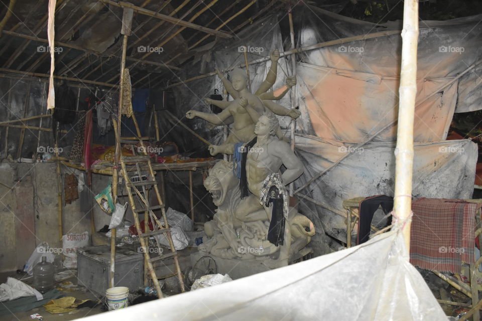 Durga idol making